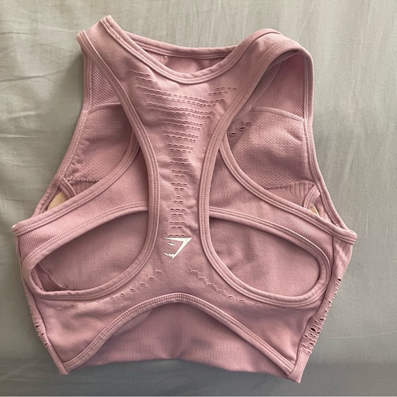 Gymshark Flawless Knit Sports Bra in lavendar Sz small - Picture 3 of 5